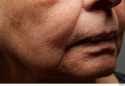 and more Face Mouth Cheek Skin Woman Chubby Wrinkles Studio photo references